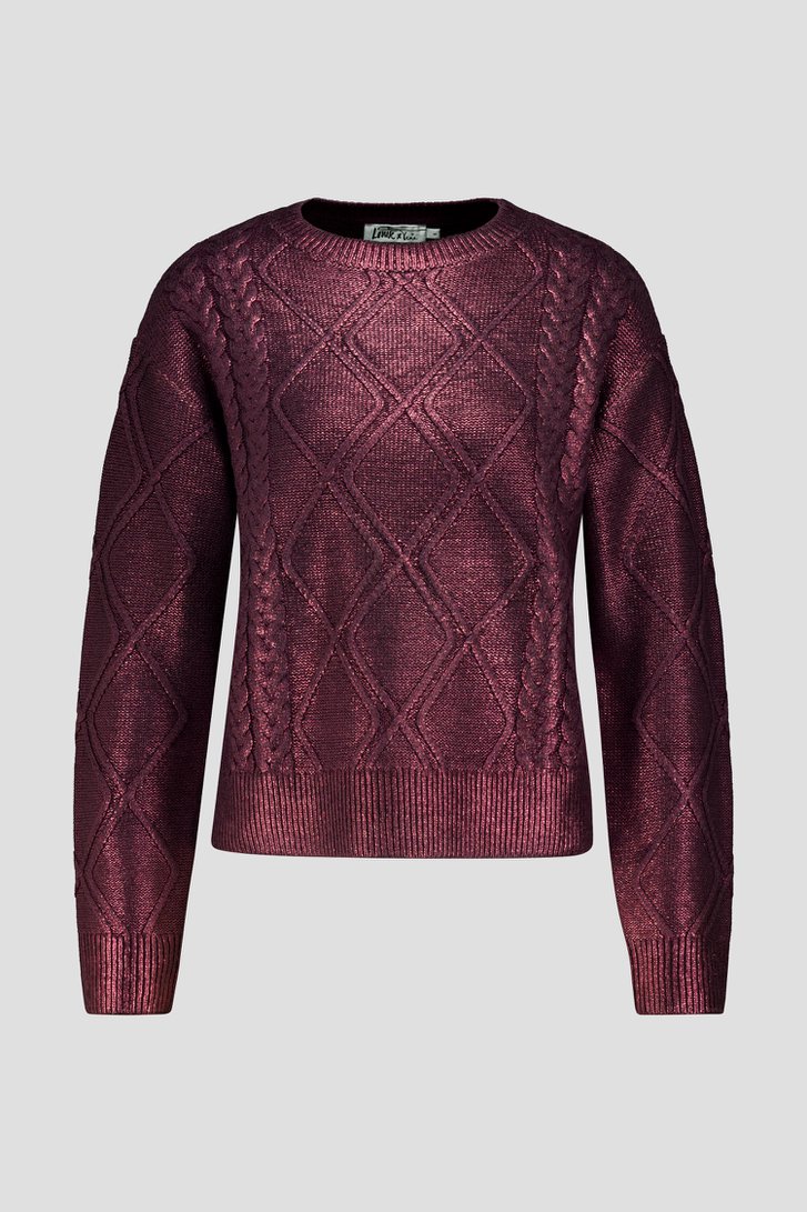 Photo produit 2 de Pull bordeaux métallisé  de Louise pour Femmes