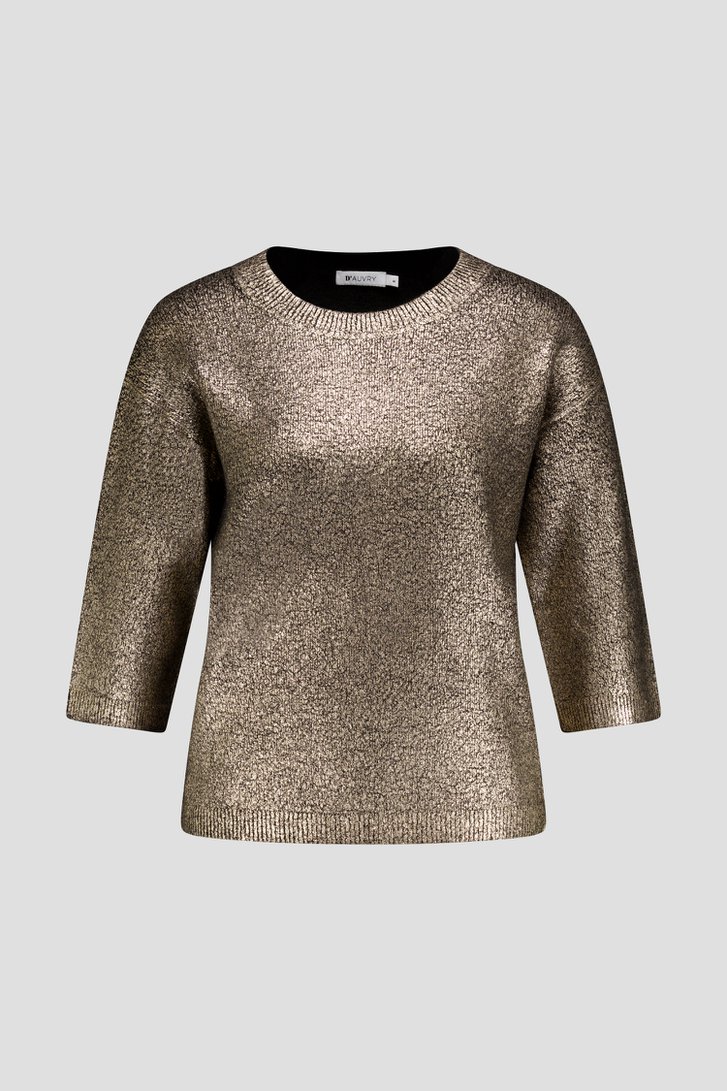 Photo produit 1 de Pull bronze chiné à manches 3/4 de D'Auvry pour Femmes
