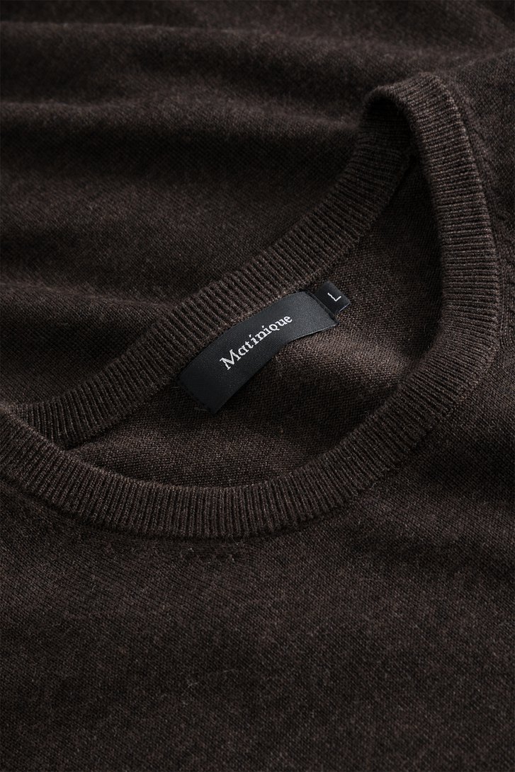 Photo produit 2 de Pull brun à col rond de Matinique pour Hommes