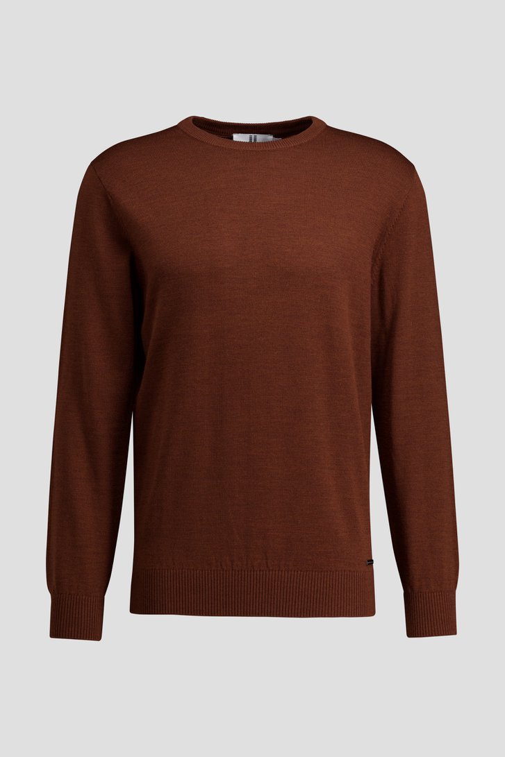 Photo produit 1 de Pull brun à manches longues et col rond de Upper East pour Hommes