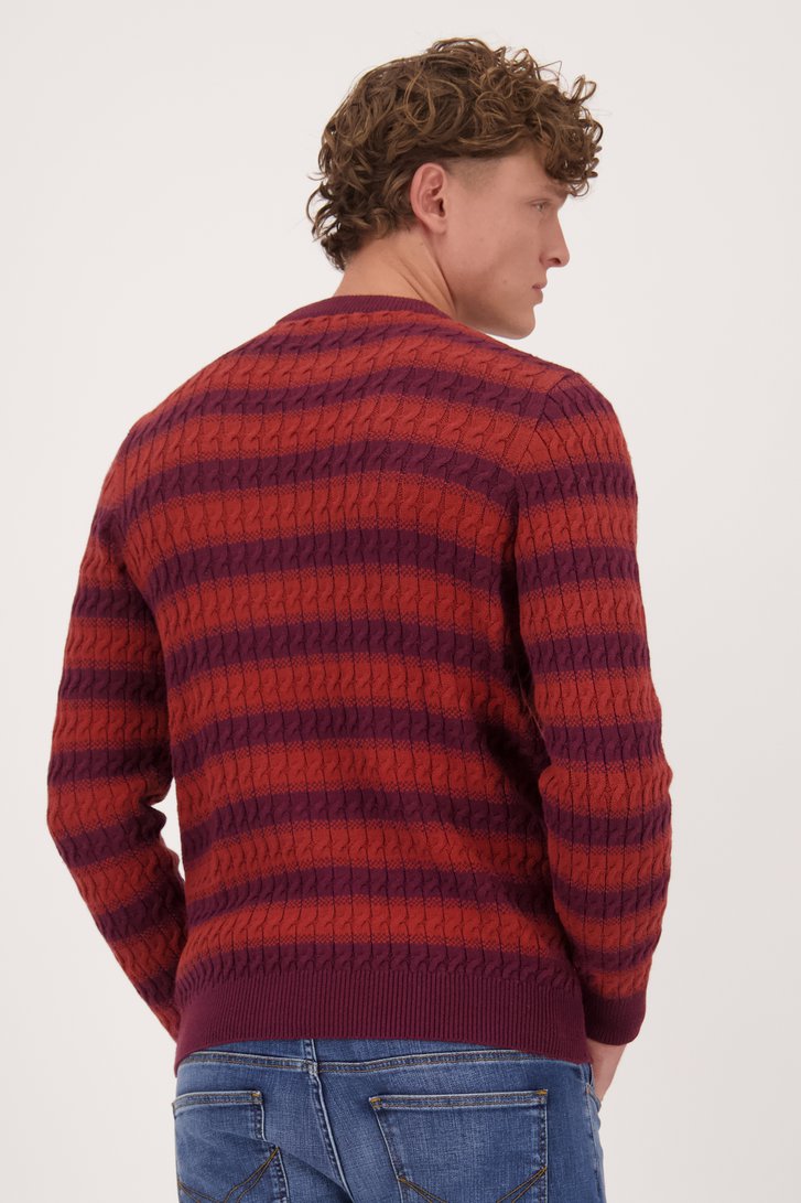 Pull brun rouille de Ravøtt pour Hommes