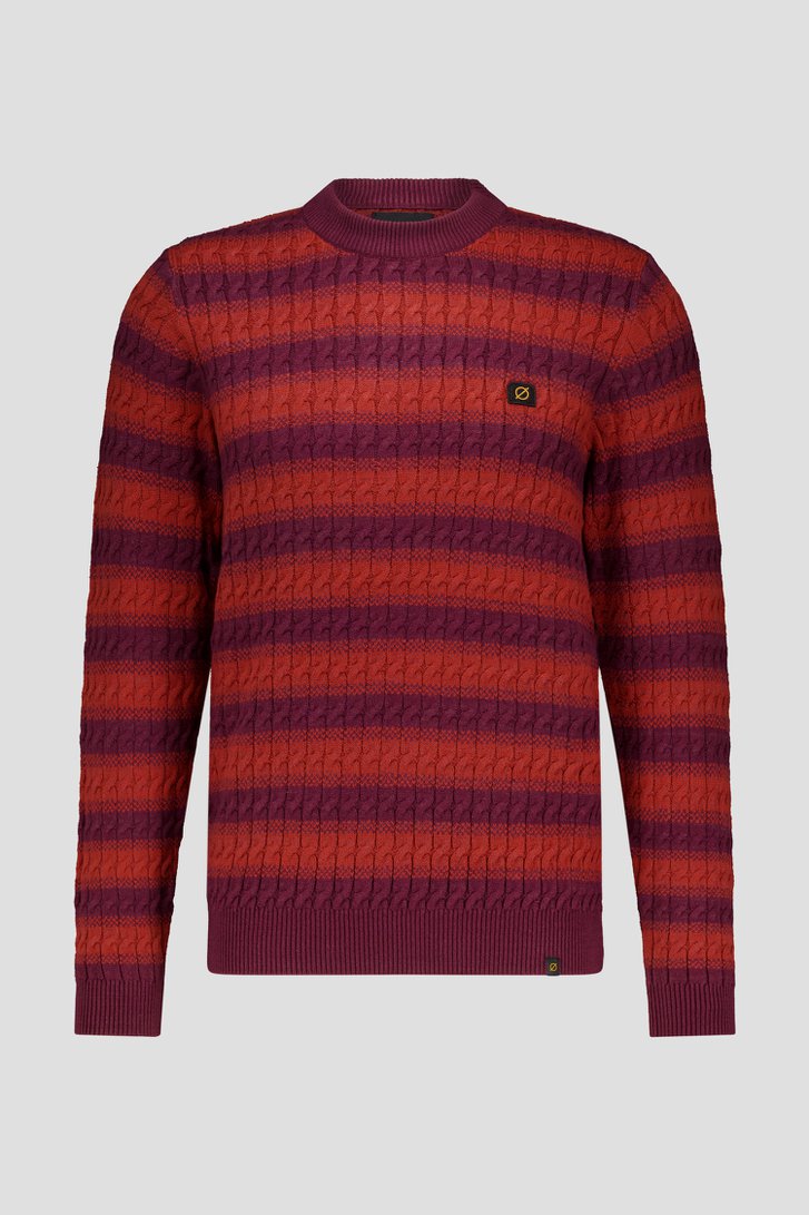 Pull brun rouille de Ravøtt pour Hommes