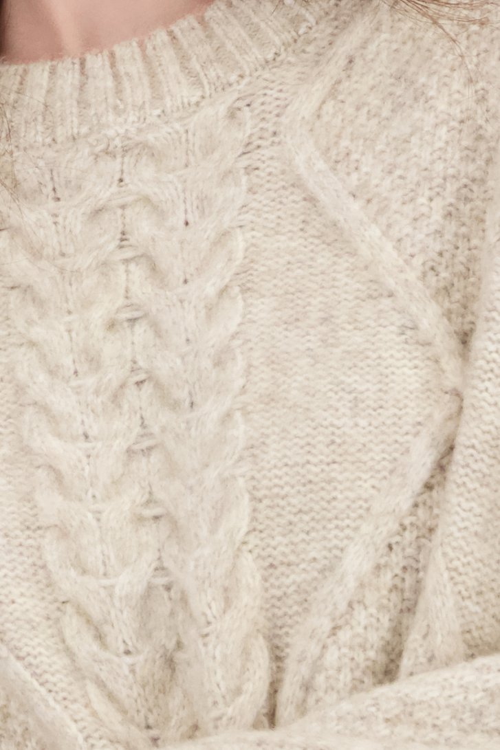 Détail de Pull câblé beige clair de JDY pour Femmes