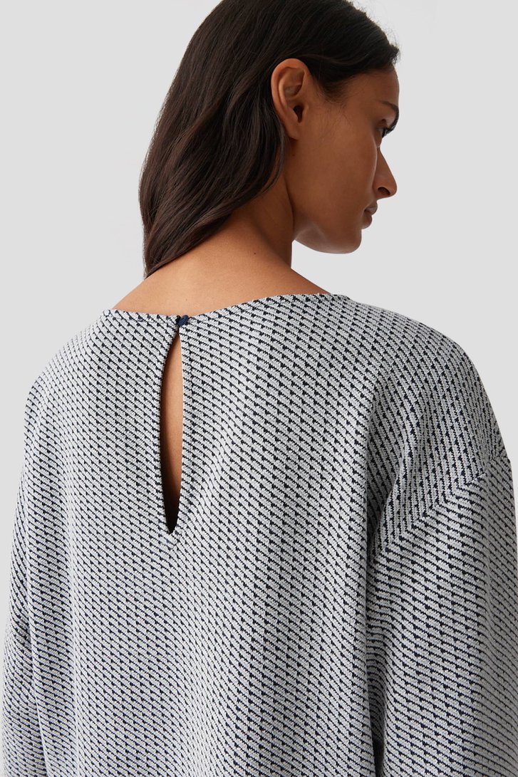 Le dos de Pull chiné bleu-gris de Opus pour Femmes