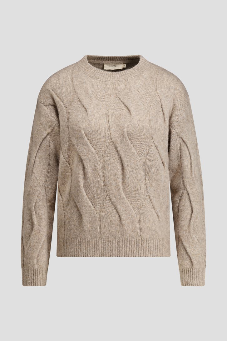 Photo produit 1 de Pull chiné brun clair avec laine de LŌVING pour Femmes
