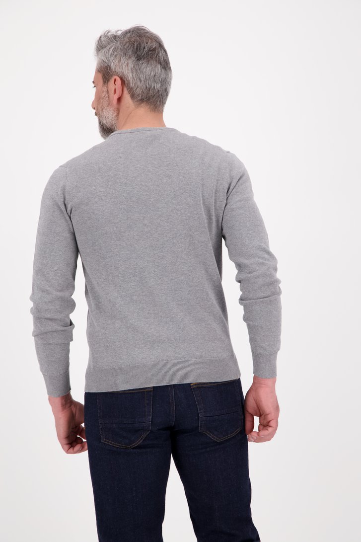 Pull col rond gris de Dansaert Blue pour Hommes