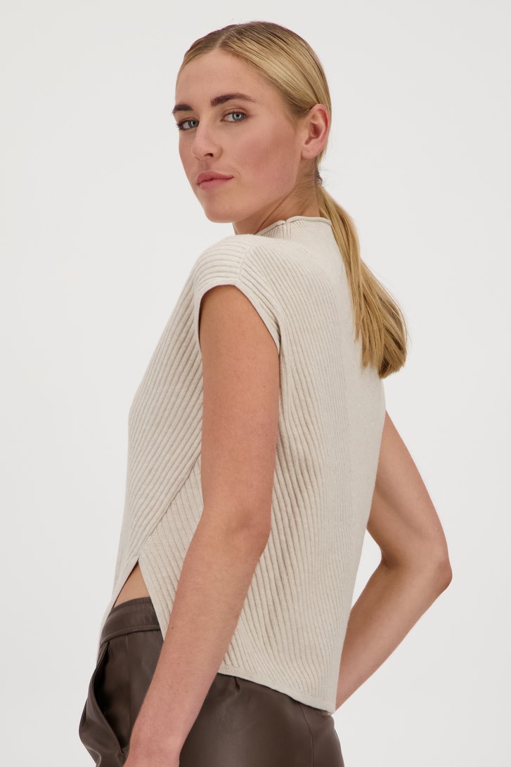 Pull côtelé beige	 de Opus pour Femmes