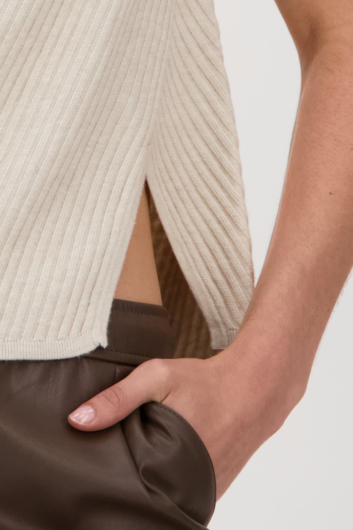 Pull côtelé beige	 de Opus pour Femmes