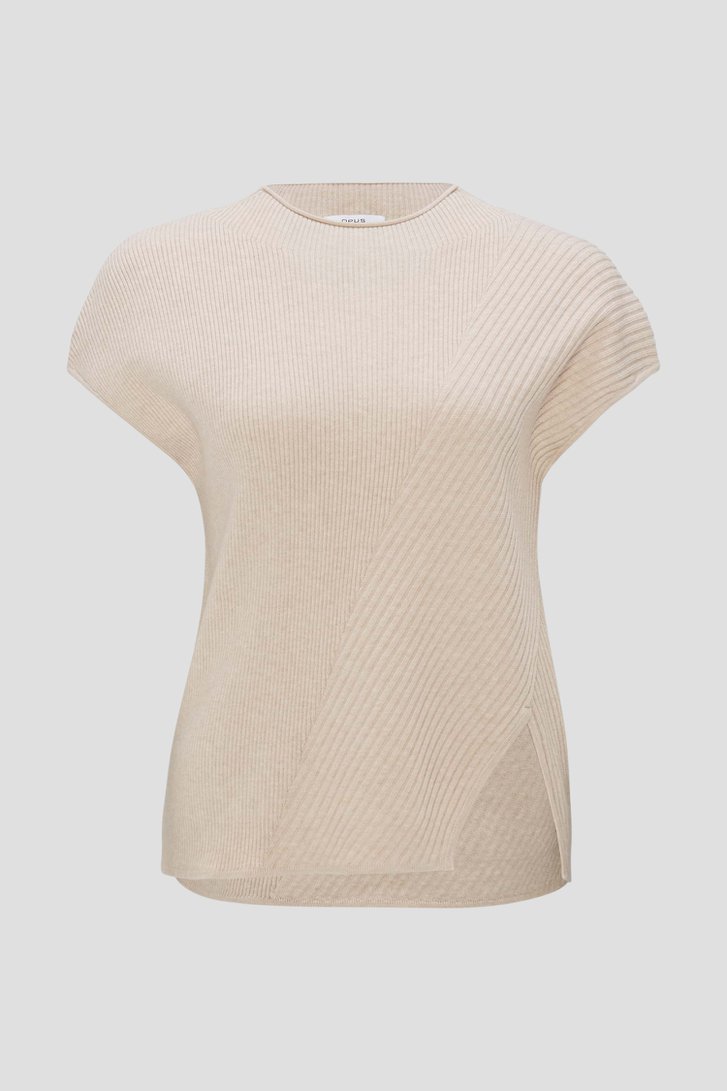 Pull côtelé beige	 de Opus pour Femmes