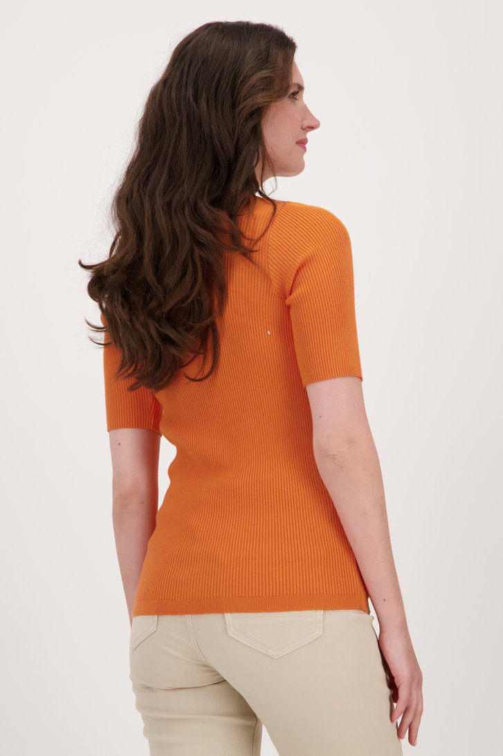 Pull côtelé orange de More & More pour Femmes