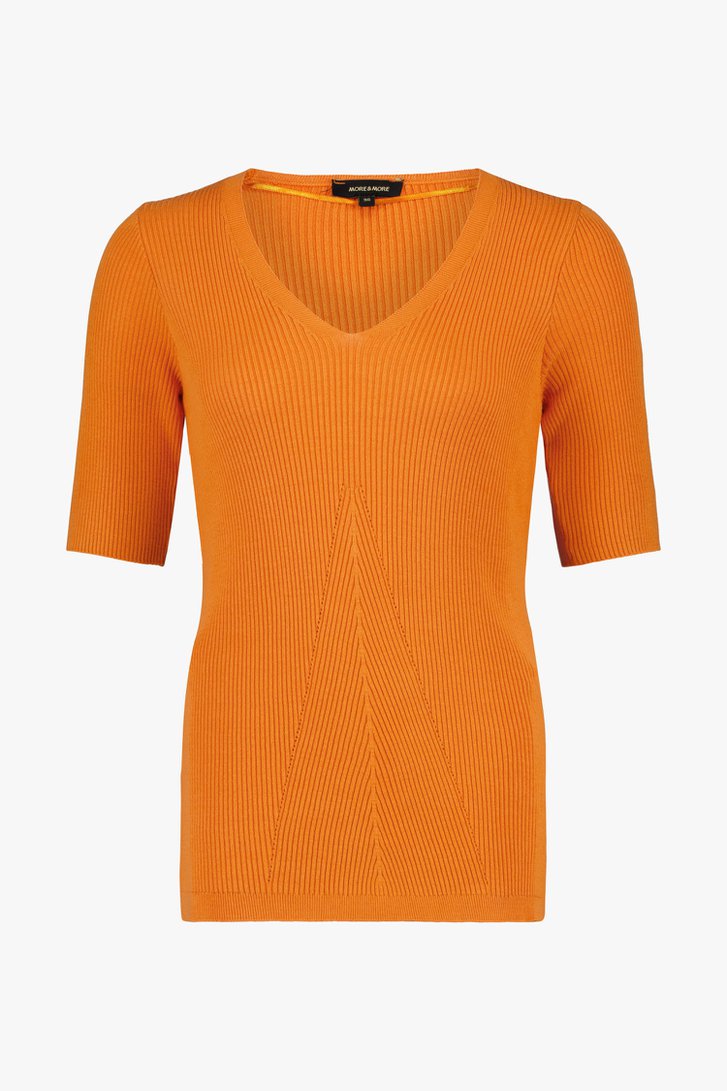 Pull côtelé orange de More & More pour Femmes
