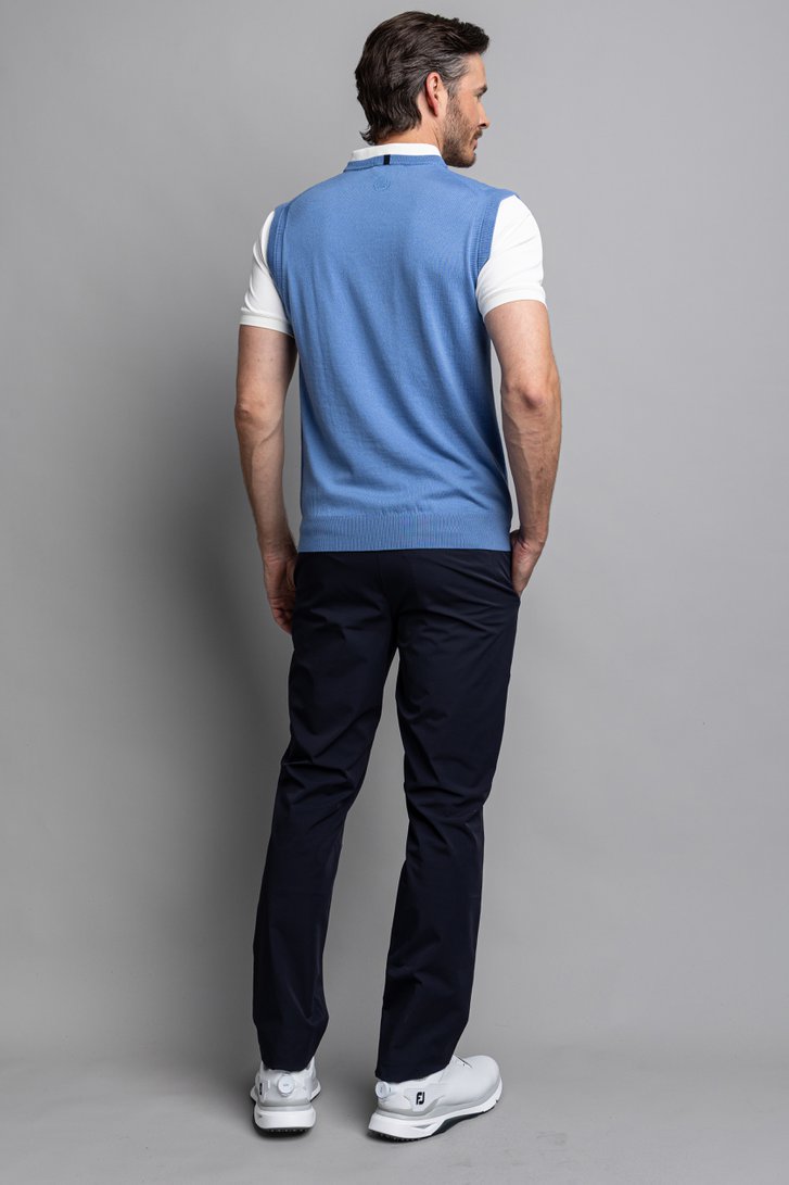 Le dos de Pull de golf sans manches bleu de Dansaert Golf Club pour Hommes
