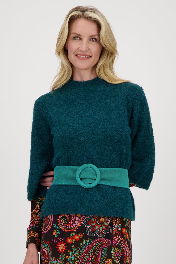 Pull doux bleu-vert	 de Claude Arielle pour Femmes