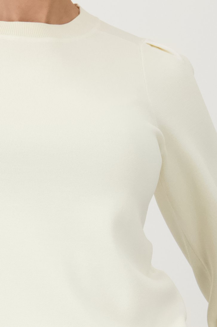 Pull écru à col rond de D'Auvry pour Femmes