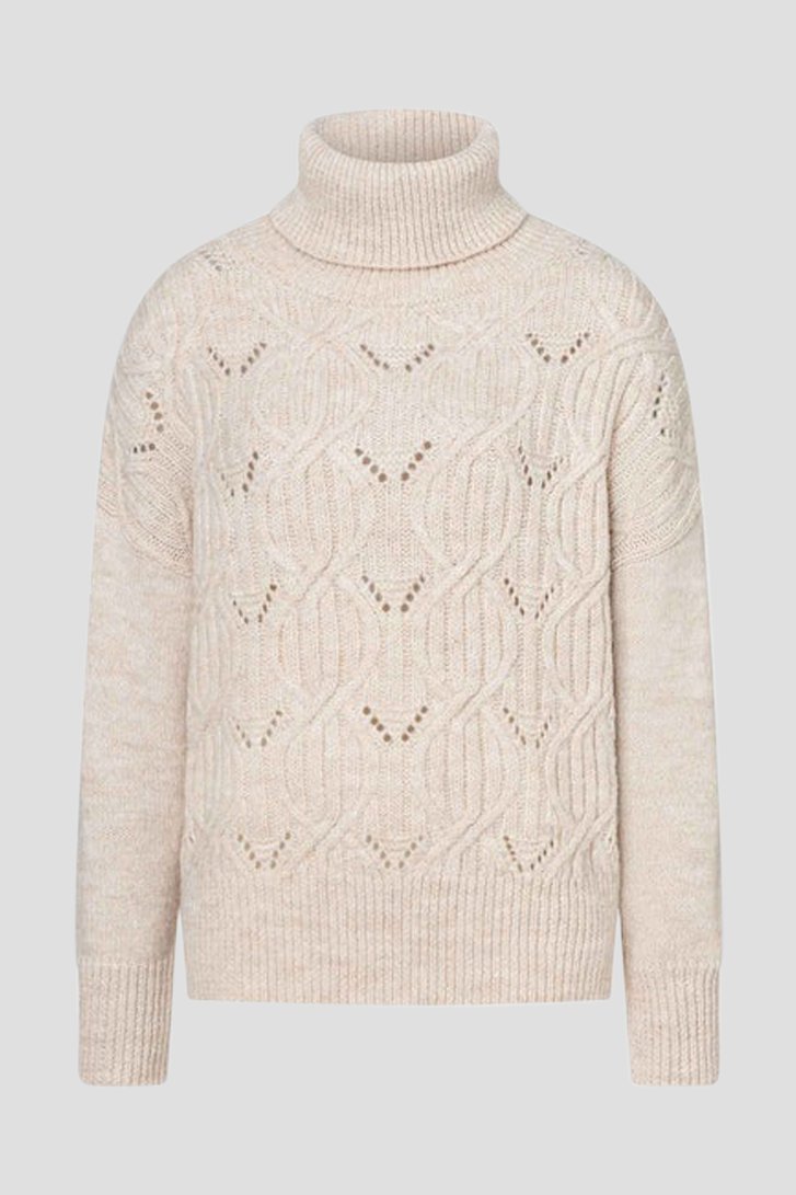 Pull écru à col roulé de More & More pour Femmes