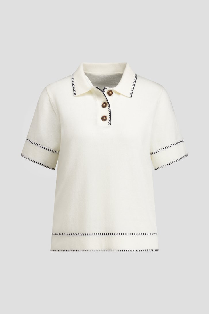 Photo produit 1 de Pull écru à manches courtes de LŌVING pour Femmes