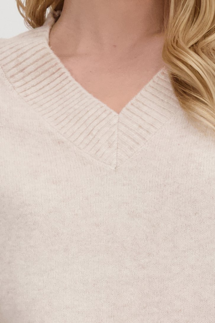 Pull écru à manches courtes de Libelle pour Femmes