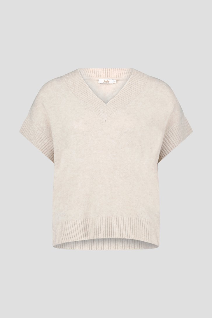 Pull écru à manches courtes de Libelle pour Femmes