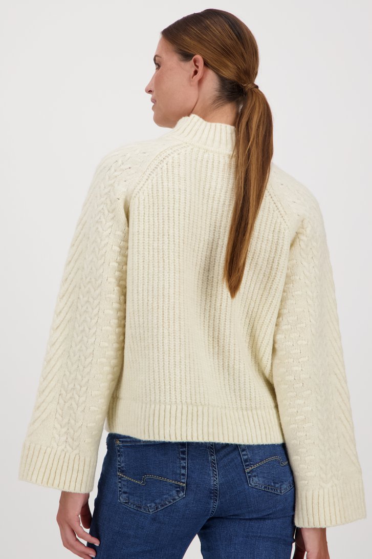 Pull écru à manches larges	 de Geisha pour Femmes