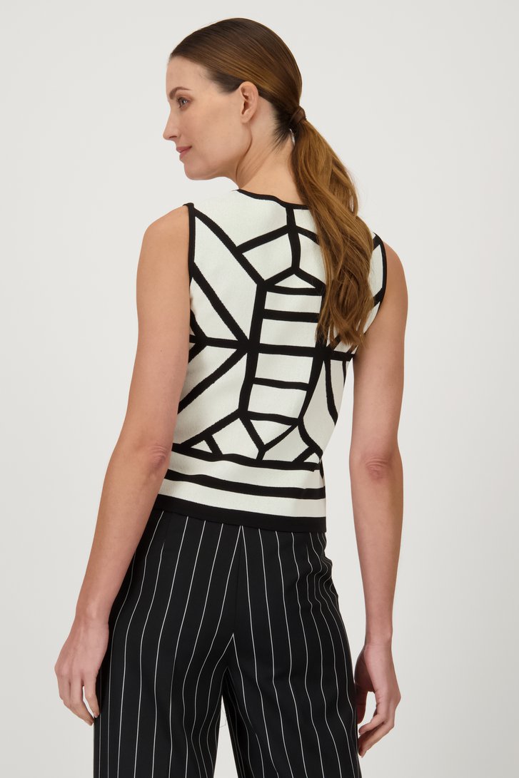 Pull écru à motif graphique de D'Auvry pour Femmes