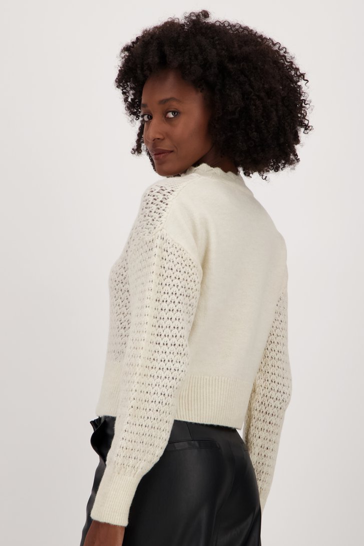 Pull écru au motif de crochet fin de JDY pour Femmes