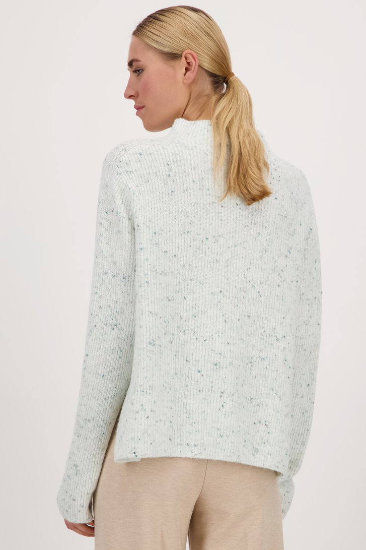 Pull écru aux accents turquoise de Opus pour Femmes