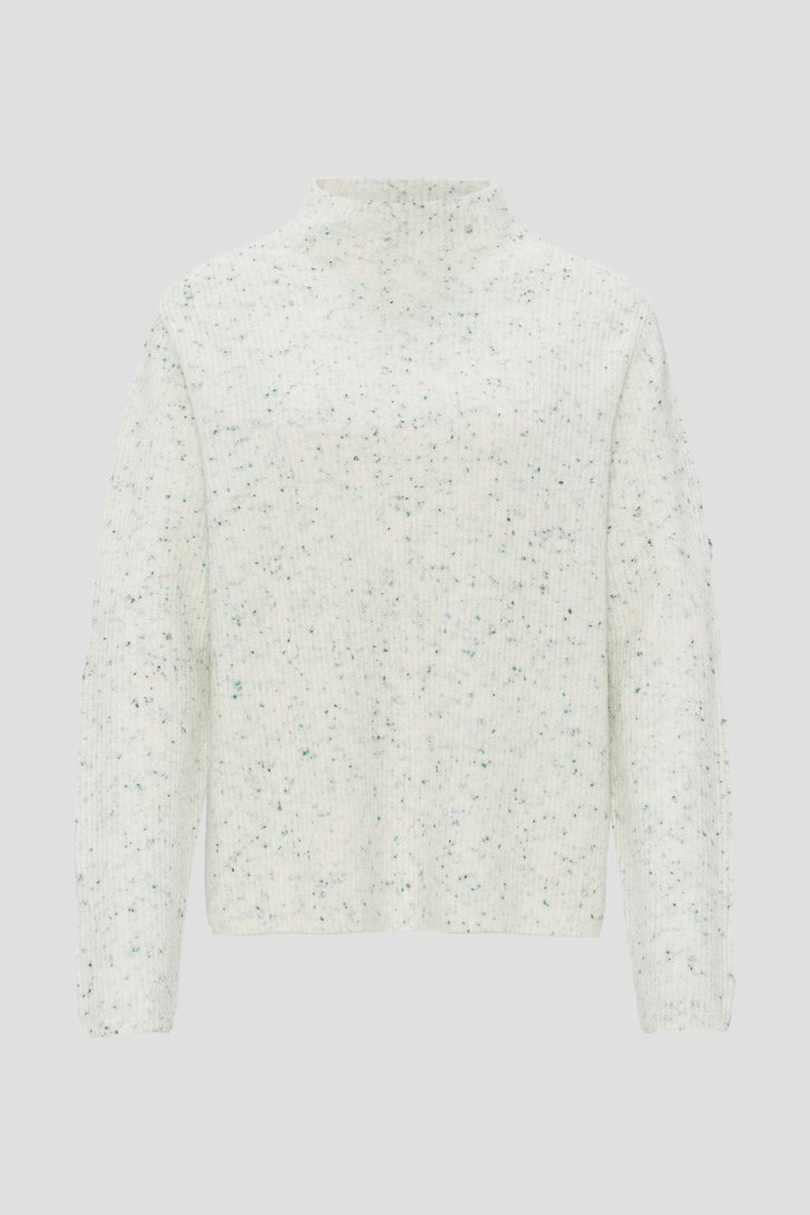Pull écru aux accents turquoise de Opus pour Femmes