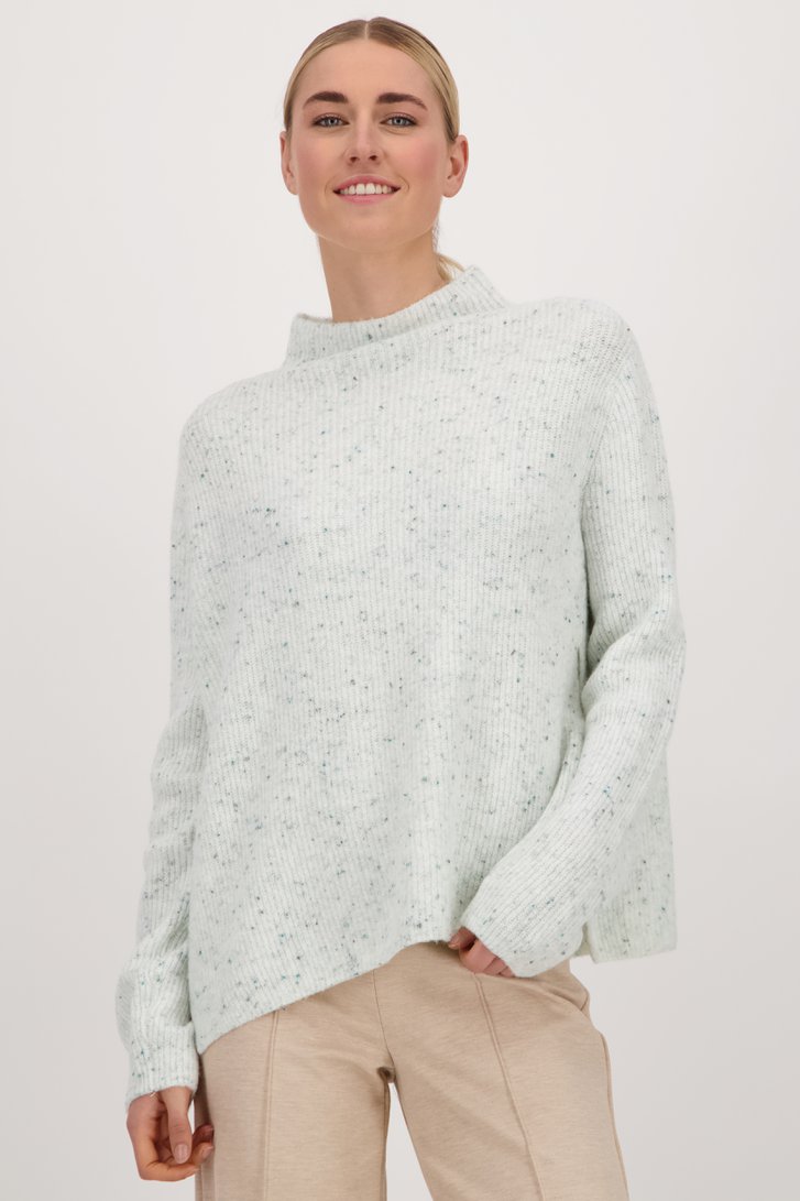Pull écru aux accents turquoise de Opus pour Femmes