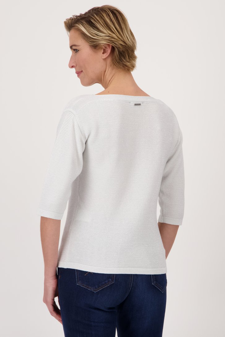 Pull écru avec paillettes de Claude Arielle pour Femmes