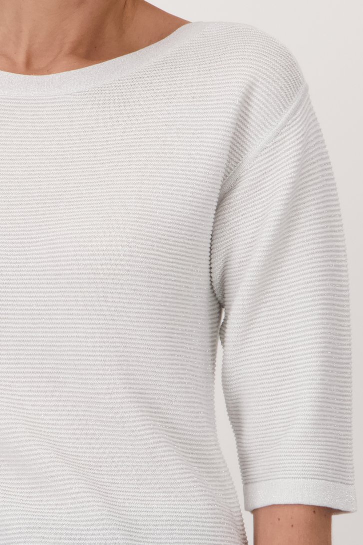 Pull écru avec paillettes de Claude Arielle pour Femmes