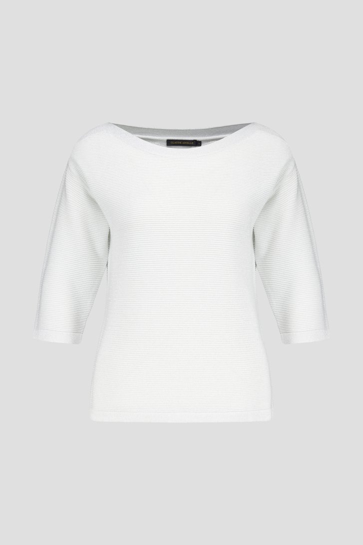 Pull écru avec paillettes de Claude Arielle pour Femmes