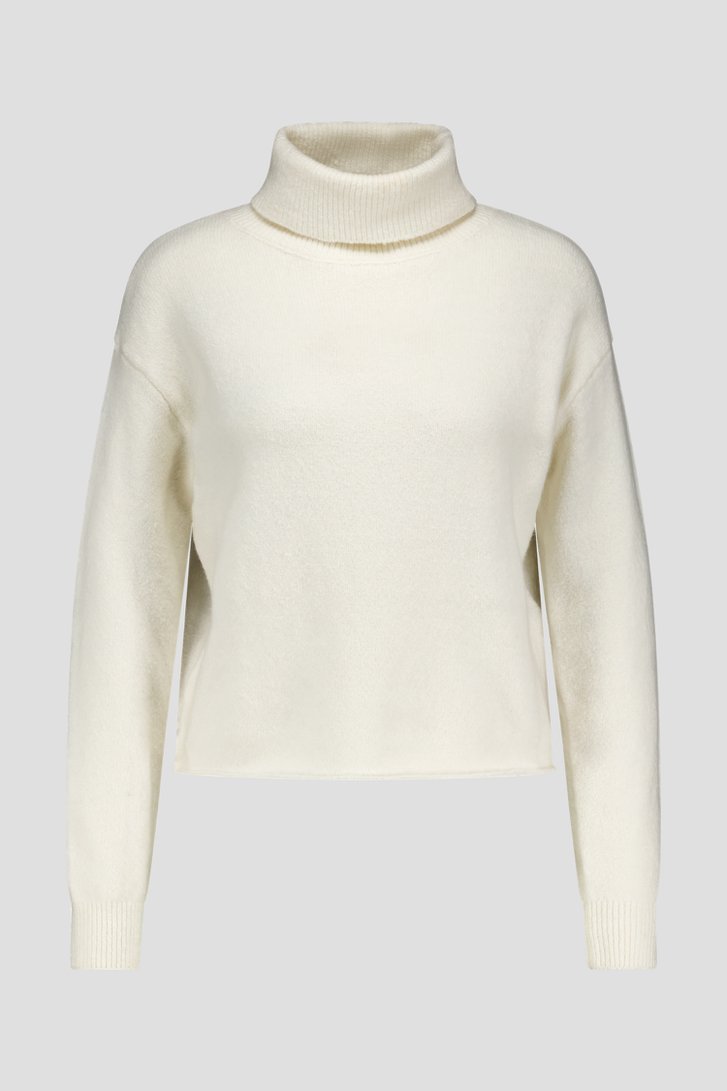 Photo produit 1 de Pull écru doux à col roulé - Louise x Tine de Louise pour Femmes