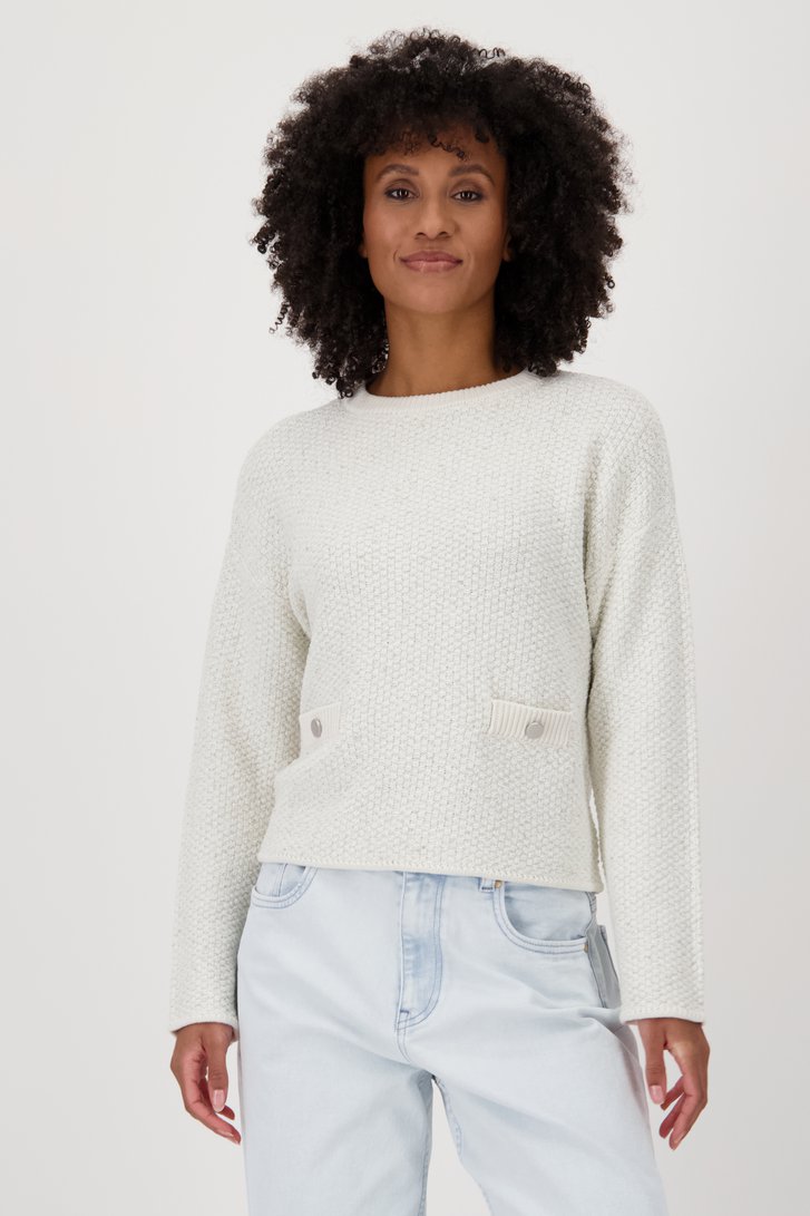 Pull écru en bouclette de Louise pour Femmes