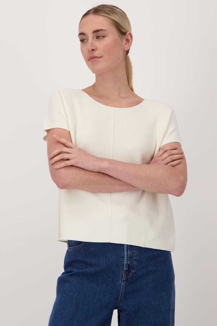 Pull écru finement tricoté de Liberty Island pour Femmes