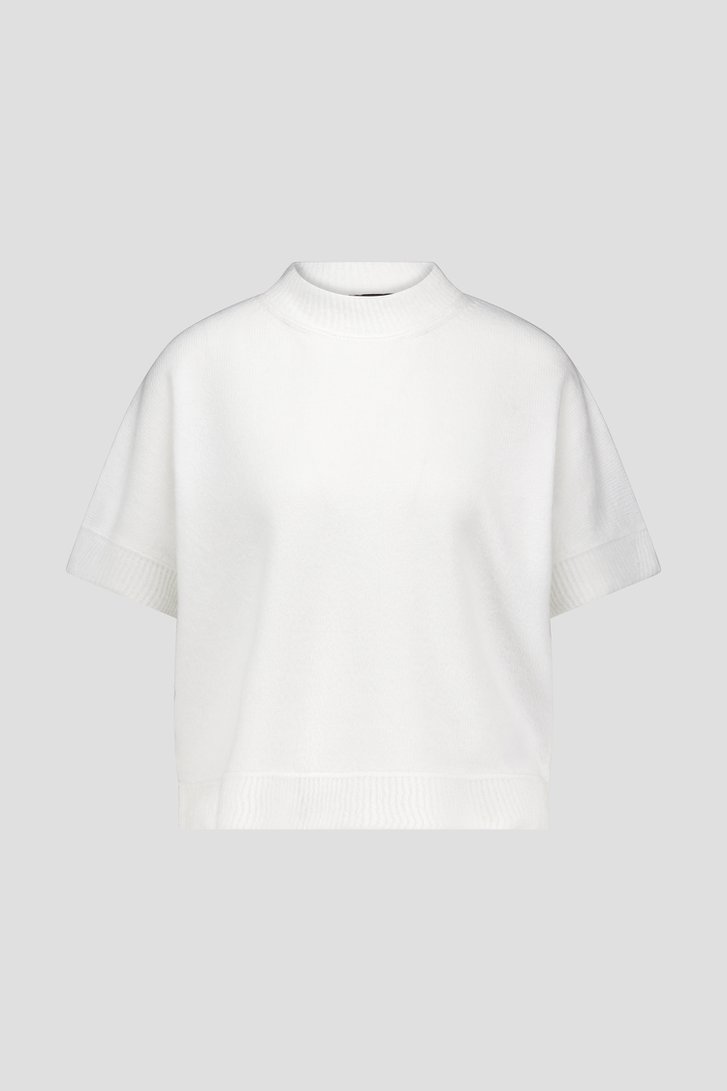 Pull ecru tricoté à manches courtes de More & More pour Femmes