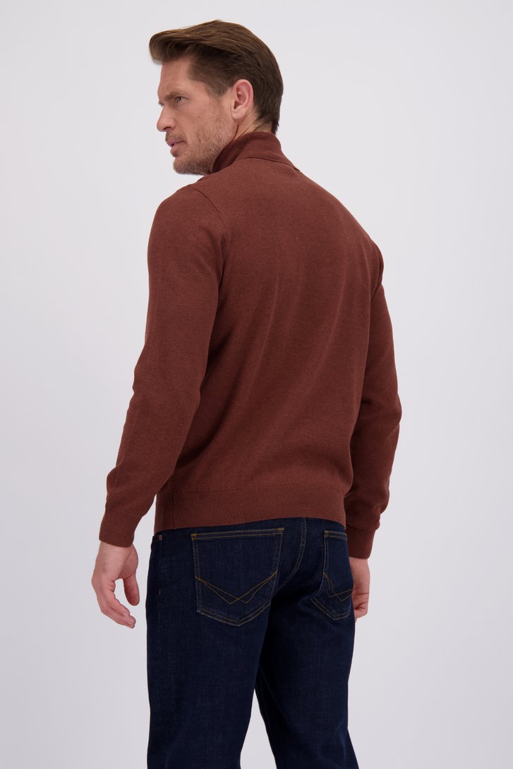 Le dos de Pull en coton à col roulé - marron de Dansaert Blue pour Hommes