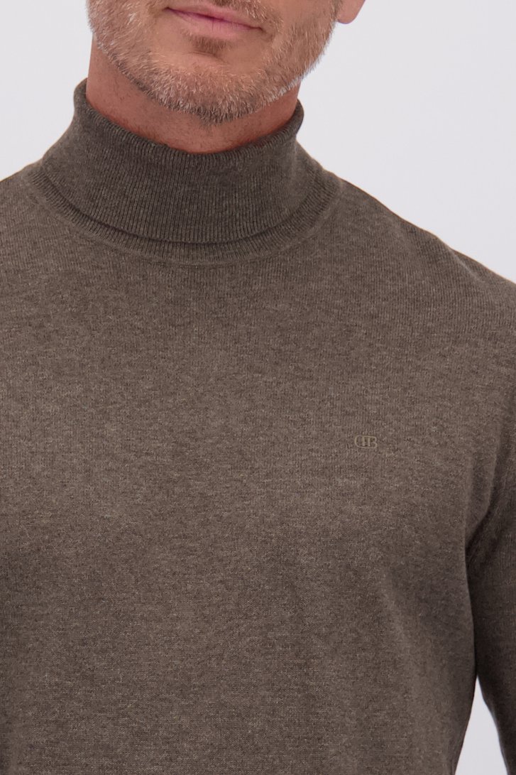 Détail de Pull en coton à col roulé - taupe de Dansaert Blue pour Hommes