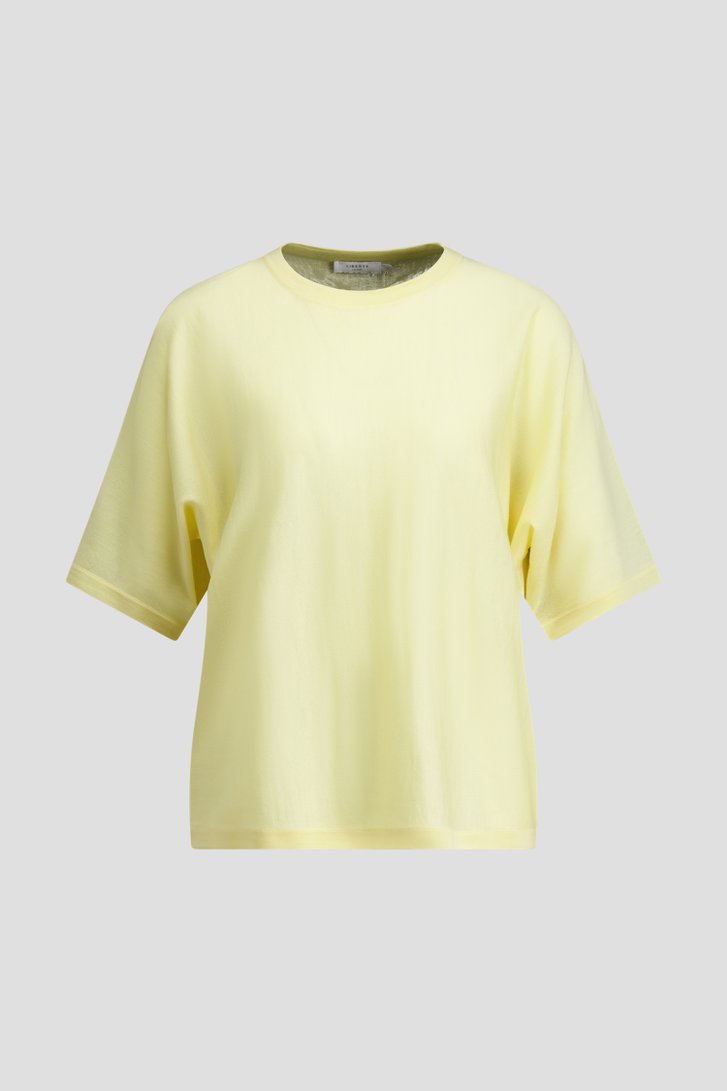 Photo produit 1 de Pull en laine jaune à manches courtes de Liberty Island pour Femmes
