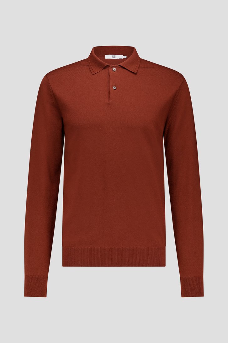 Photo produit 1 de Pull en laine marron à col de Upper East pour Hommes