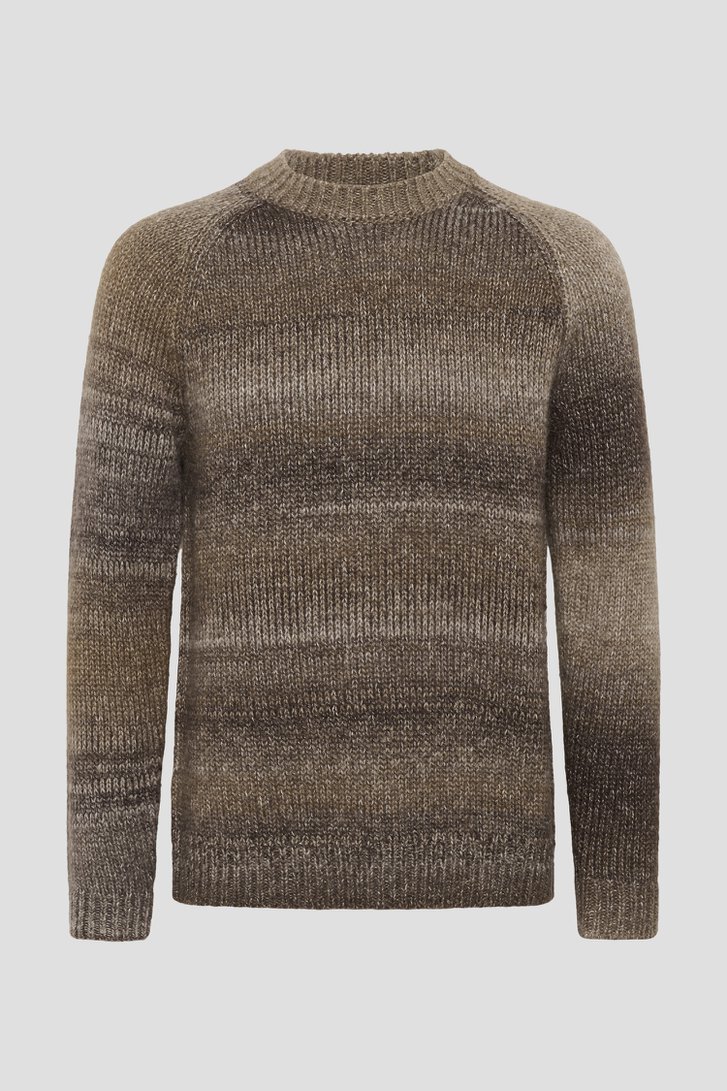 Photo produit 1 de Pull en laine marron foncé à col rond de Matinique pour Hommes