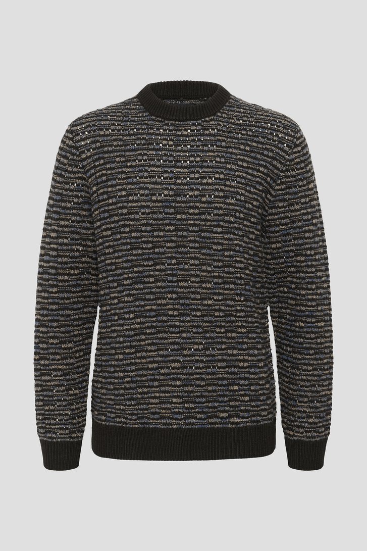Photo produit 1 de Pull en maille bleu à col rond de Matinique pour Hommes