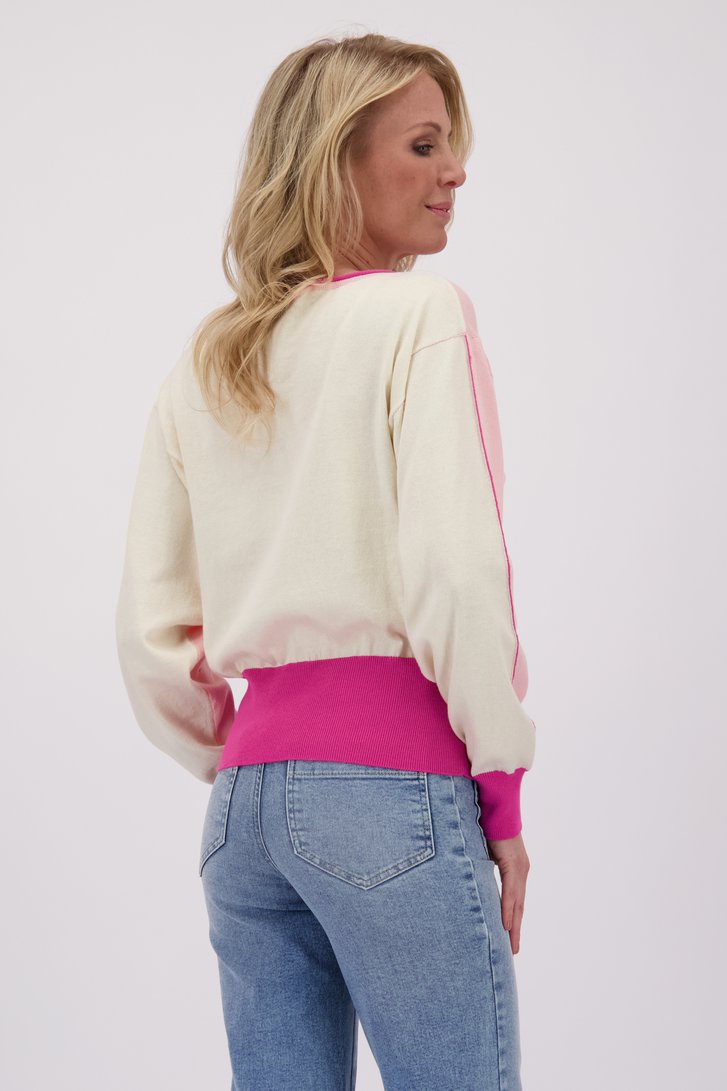 Pull en maille fine dans des tons roses de AC by Annelien Coorevits pour Femmes
