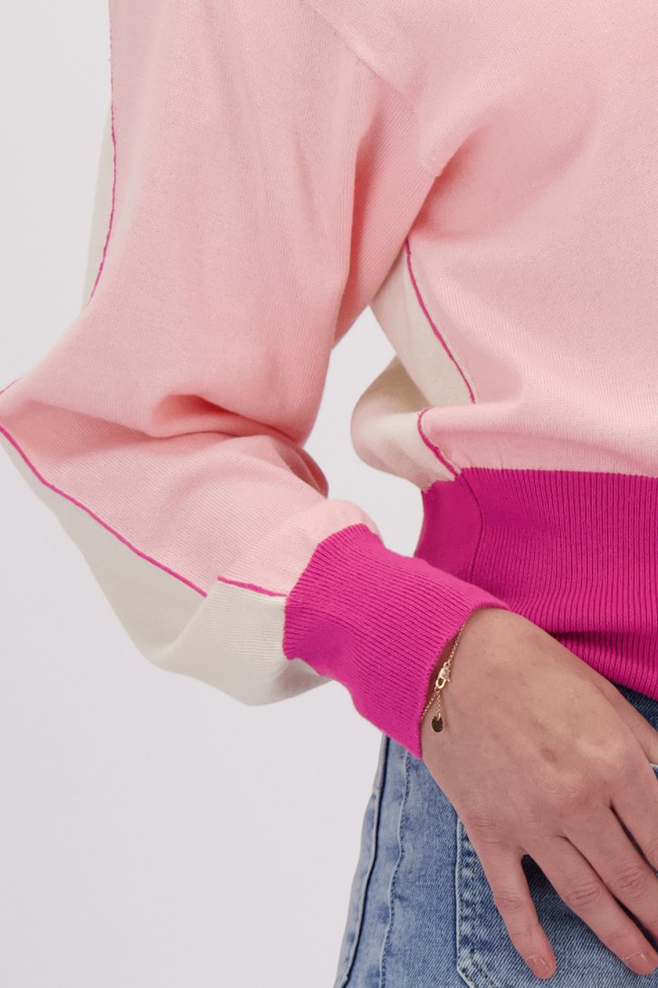Pull en maille fine dans des tons roses de AC by Annelien Coorevits pour Femmes
