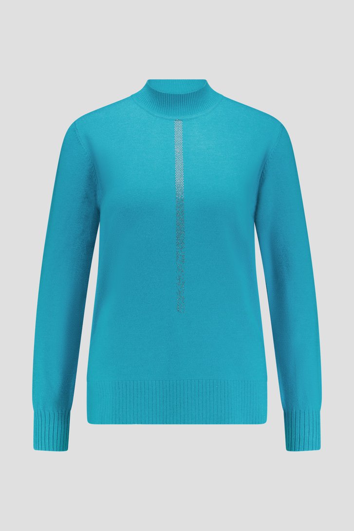 Pull en maille fine turquoise de Barbara Lebek pour Femmes