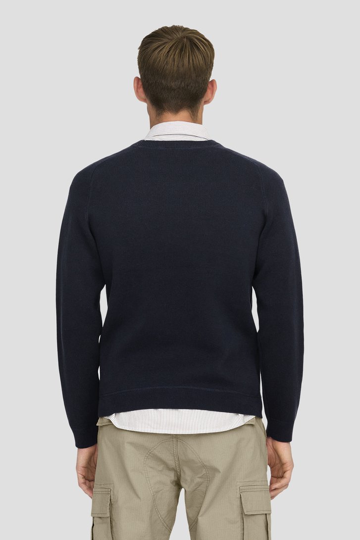 Pull en maille marine à col rond de ONLY & SONS pour Hommes