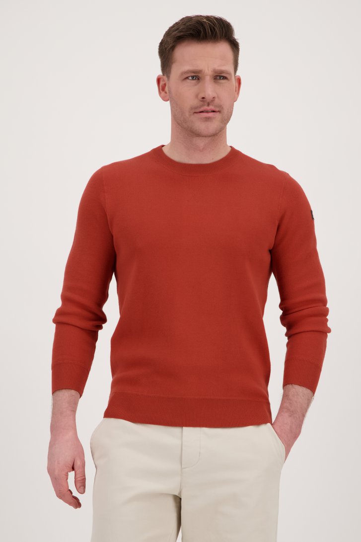 Pull en maille orange de BlueFields pour Hommes