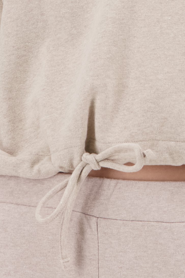 Pull en tissu sweat-shirt beige de Liberty Island pour Femmes