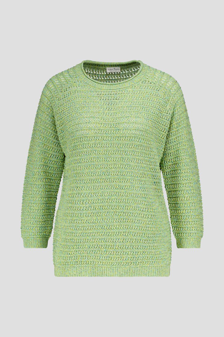 Pull en tricot ajouré vert clair de Barbara Lebek pour Femmes