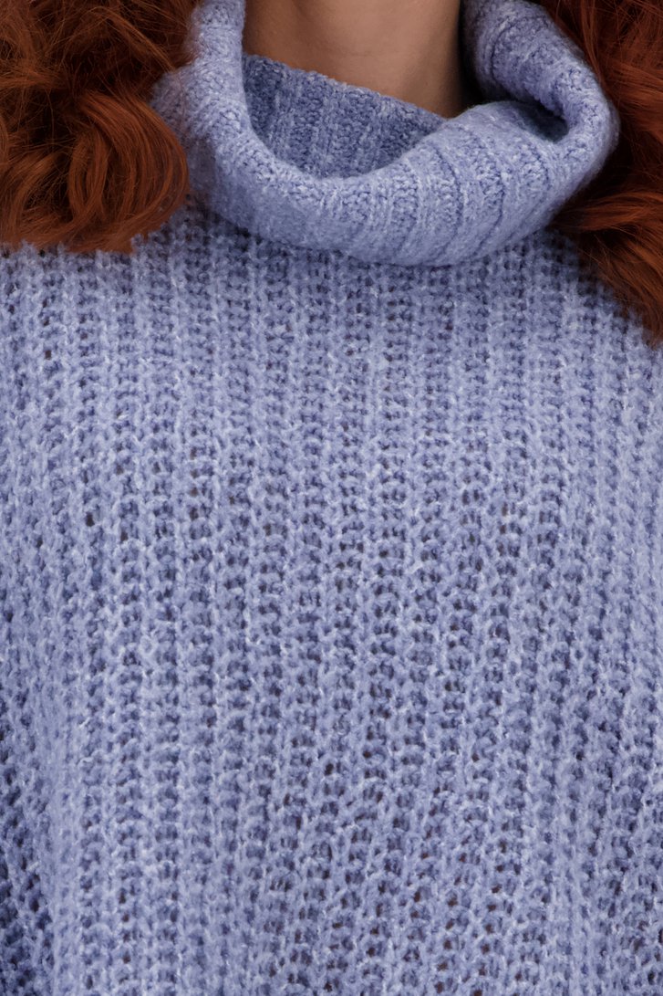 Pull en tricot bleu à col roulé de Opus pour Femmes