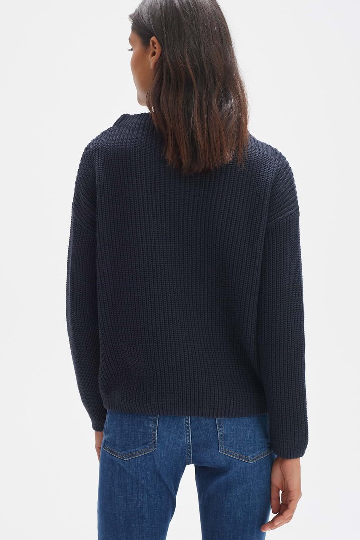 Pull en tricot bleu foncé	 de Opus pour Femmes
